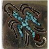 Image 2 : Vintage Navajo Sterling Chip Inlay Keyring