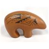 Image 4 : Navajo Carved Ceramic Pottery Bear by J. Benally
