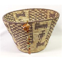 Pakistani Reed & Date Leaf Figural Basket