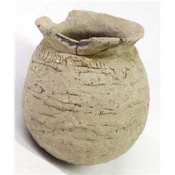 Prehistoric Early Anasazi Corrugated Pottery Jar