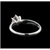 Image 3 : 14KT White Gold 0.85 ctw Round Cut Diamond Solitaire Ring