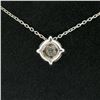 Image 7 : 14kt White Gold 0.20 ctw Diamond Solitaire Pendant Necklace