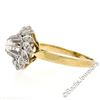 Image 3 : Vintage 18kt White and Yellow Gold Diamond Swirl Flower Cluster Ring