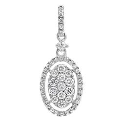 14k Gold 0.42CTW Diamond Pendant, (SI2-SI3/H-I)