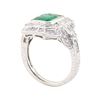 Image 3 : 1.94 ctw Emerald and Diamond Ring - Platinum