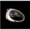 Image 3 : 2.77 ctw Tanzanite and Diamond Ring - 14KT White Gold