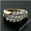 Image 2 : 14kt Yellow Gold 1.10 ctw Prong Set Round Brilliant Diamond 3 Row Band Ring