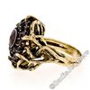 Image 7 : Vintage 14kt Yellow Gold and Silver Top Old Cut Garnet Cluster Ring