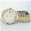 Image 5 : Rolex Mens 2 Tone MOP Sapphire Diamond Channel Set Datejust Wristwatch