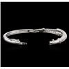 Image 3 : 14KT White Gold 2.30 ctw Diamond Bangle Bracelet