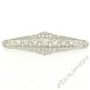 Image 4 : Art Deco Platinum 6.00 ctw Old European and Mine Cut Diamond Filigree Brooch