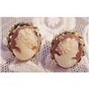 Image 1 : QUALITY GOLD CAMEO EARRINGS #1384239