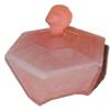 Image 1 : Pink VAMP Satin Glass Art Deco Dresser Jar #1384442