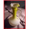 Victorian Satin Yellow/White Art Glass Vase #1384695