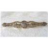 Image 1 : 14k  and Diamond Bar Pin c1920 #1384872