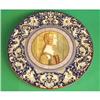 Round Blue Italian Majolica Plaque #1384979