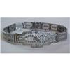 ART DECO 10k White Gold & Diamond Bracelet #1396093