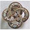 14k Gold, Enamel & Diamond Love Knot Pin #1396154