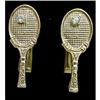 Image 1 : 14k Gold & Diamond TENNIS Cufflinks #1396211