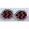 TIFFANY & CO. Inlaid Stone & Sterling Cufflinks#1396269