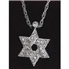 STAR OF DAVID 14k White Gold & Diamond Necklace#1396270