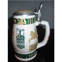 Lidded Centennial Olympic Stein Beer Mug #1396379