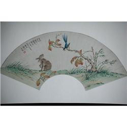 20th Century Chinese Fan Painting #1396422