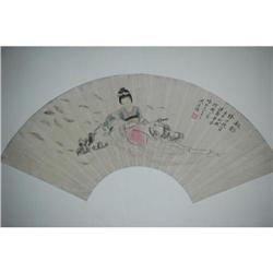 20th Century Chinese Fan Painting #1396430