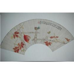 20th Century Chinese Fan Painting #1396432