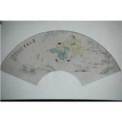 20th Century Chinese Fan Painting #1396436