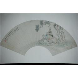 20th Century Chinese Fan Painting #1396444