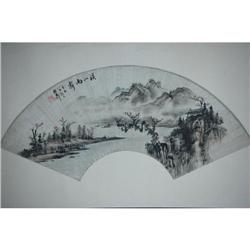 20th Century Chinese Fan Painting #1396445