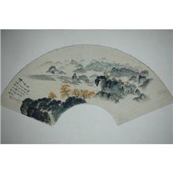 20th Century Chinese Fan Painting #1396448