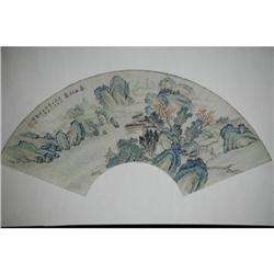 20th Century Chinese Fan Painting #1396453