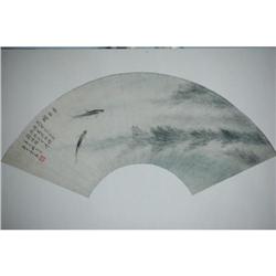 20th Century Chinese Fan Painting #1396458