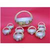 Antique German Porcelain Flower Basket Set #1396492
