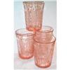 Four Sharon Cabbage Rose Pink Tumblers #1396623