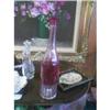 Image 1 : Cranberry Cut to Clear Wine Decanter  #1396702