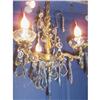 Image 1 : LOVELY PETITE BRONZE AND CRYSTAL CHANDELIER  #1397034