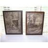 Pair of Antique Pictures in Wooden Frames #1426634