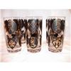 Vintage Black and Gold Bar Glasses with Knights#1426648