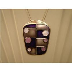 Pendant  Sterling  Enamel  50s #1426658