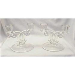 Heisey Lariat Double Candlesticks Pair #1426677