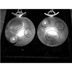 Sterling Silver Disc Earrings #1426742