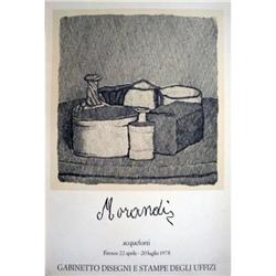 One of a Kind Lithograph By Morandi #1426756