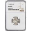 Image 1 : 1942-D Mercury Dime Coin NGC MS66+