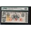 Image 1 : 1800's $1 Charleston Rail Road Note PMG 68EPQ