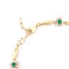 Image 2 : Plated 18KT Yellow Gold 0.81ctw Green Agate and Diamond Bracelet