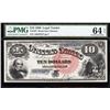 Image 1 : 1880 $10 Jackass Legal Tender Note PMG 64EPQ