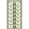 Image 2 : (14) Fancy Serial 2017 $1 Federal Reserve Notes